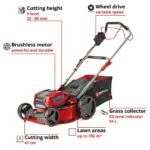 Cortacésped inalámbrico Einhell GP-CM 36/47 S Li BL (4x 4,0 Ah) - Imagen 3